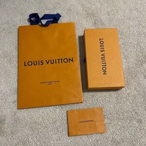 Louis Vuitton LV full set jewelry box shopping bag ribbon storage decoration